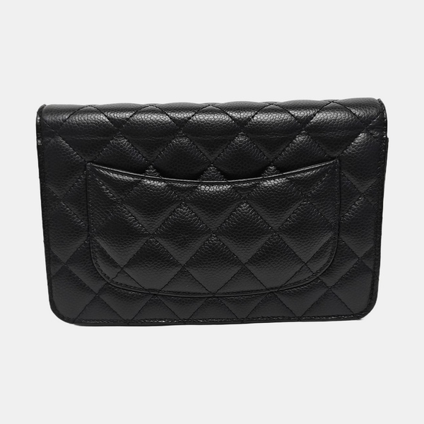 WOC Quilted Grained Calfskin Black