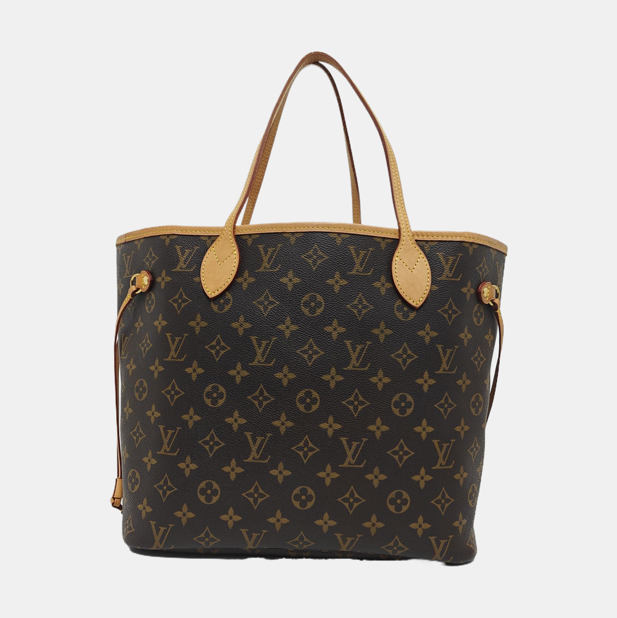 NEVERFULL MM Monogram Coated Canvas Brown