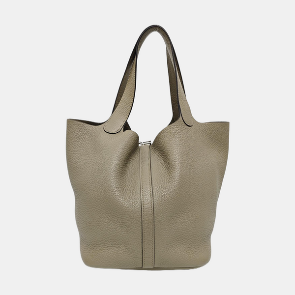 Authenticated pre-owned  Picotin Lock 22 Clemence Green - Bucket Bag at Looply
