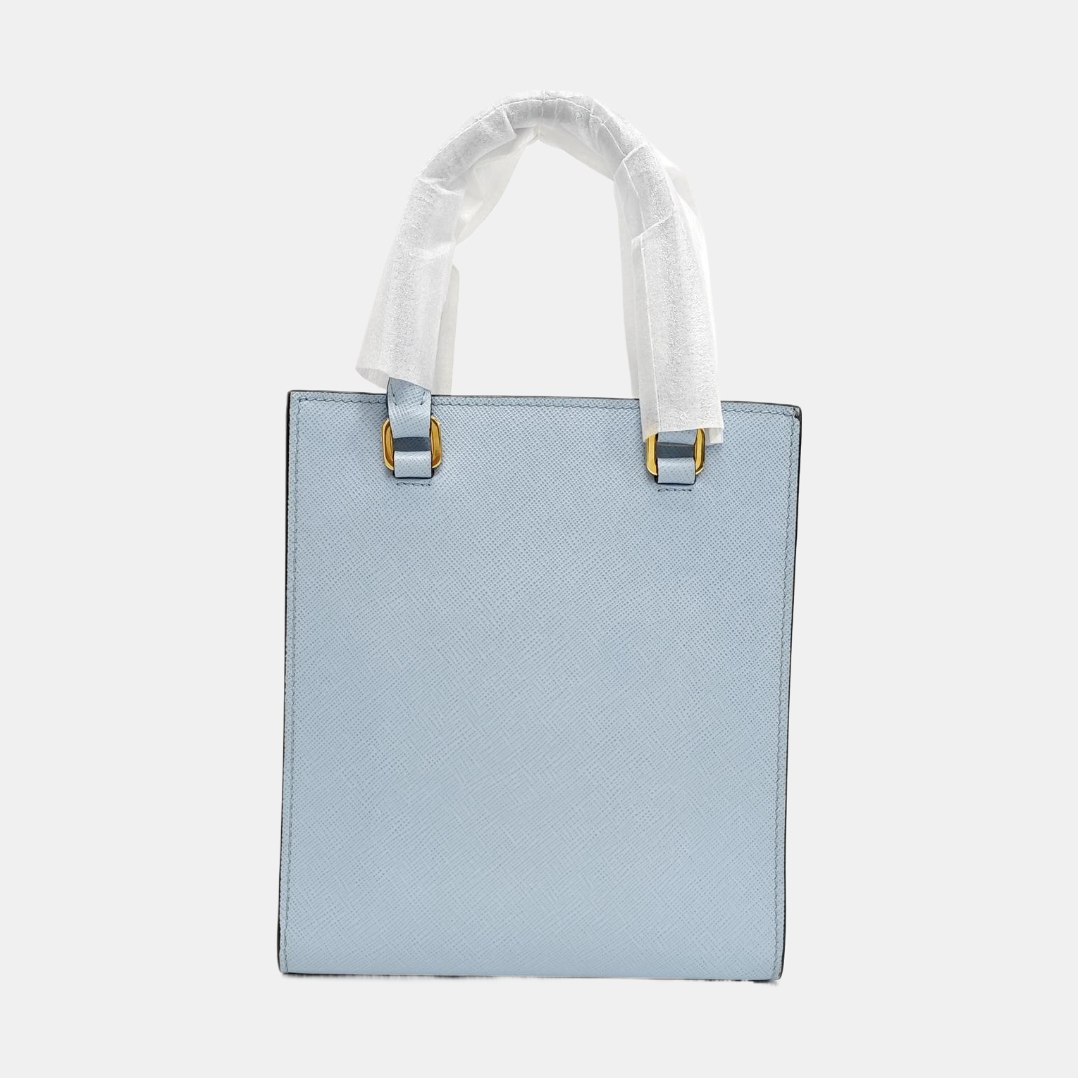 Saffiano Calfskin Tote Bag Small Blue