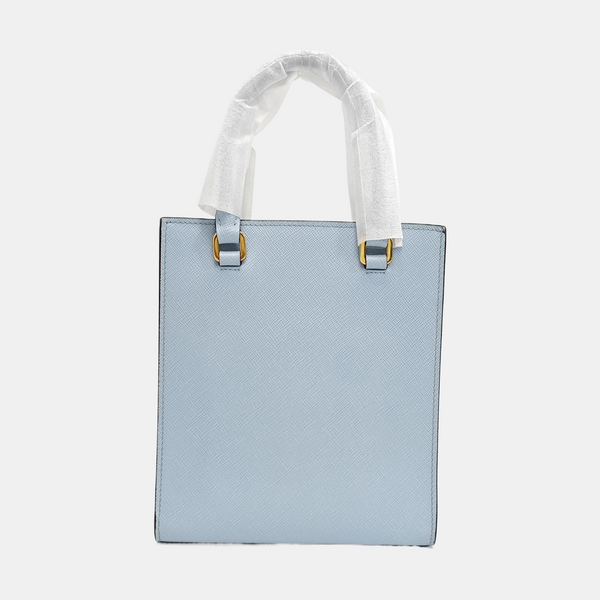 Saffiano Calfskin Tote Bag Small Blue