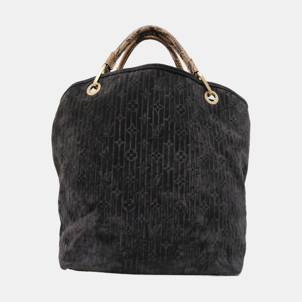 WHISPER GM Monogram Suede Black