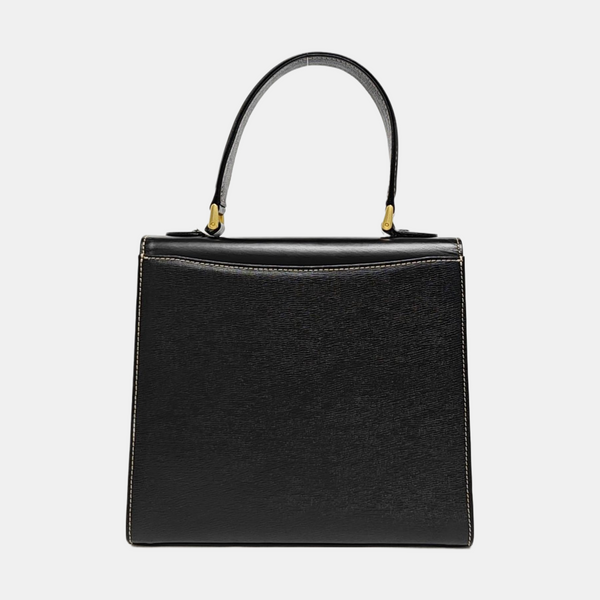 Calfskin Top Handle Bag Black