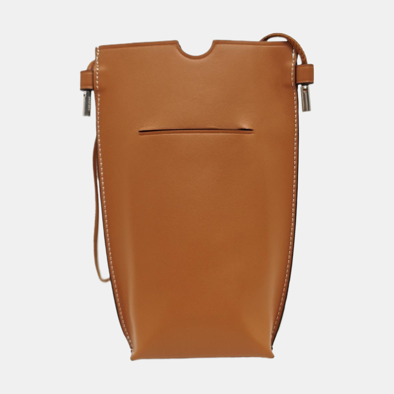 Calfskin Shoulder Bag Brown
