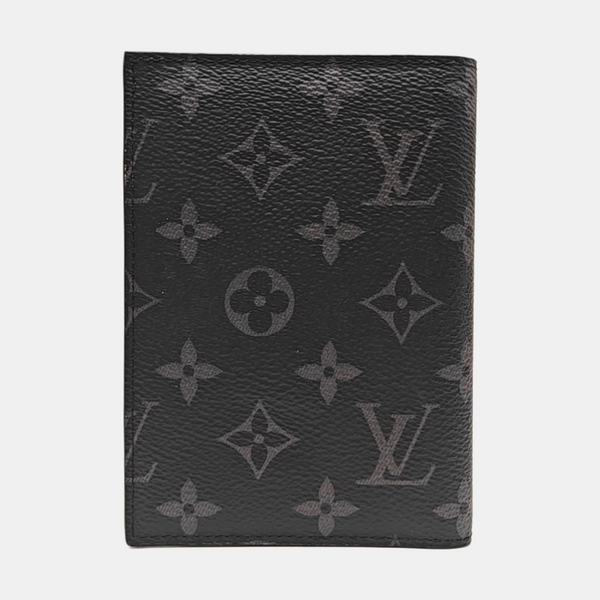 Monogram Coated Canvas Card Holder Gray
