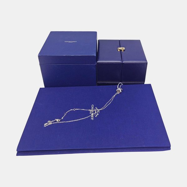 Jeux De Liens 18k White Gold Silver Necklace
