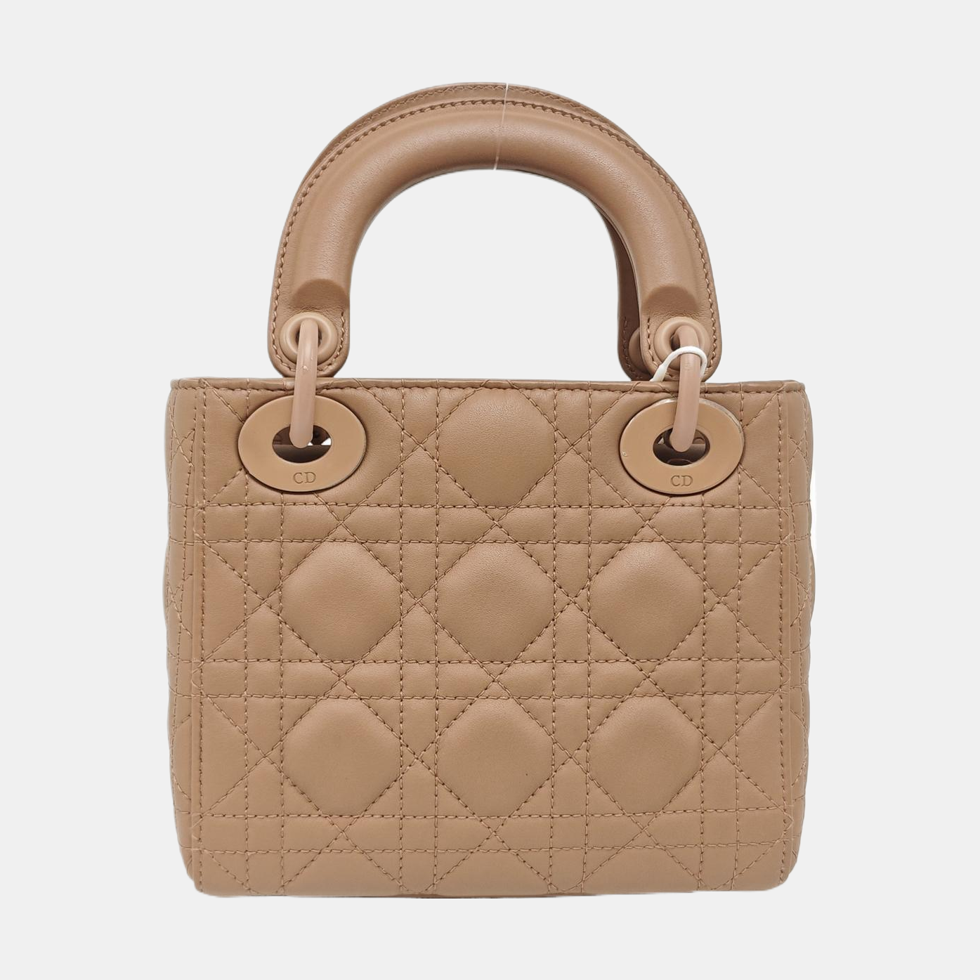 Lady Dior Mini Cannage Calfskin Beige