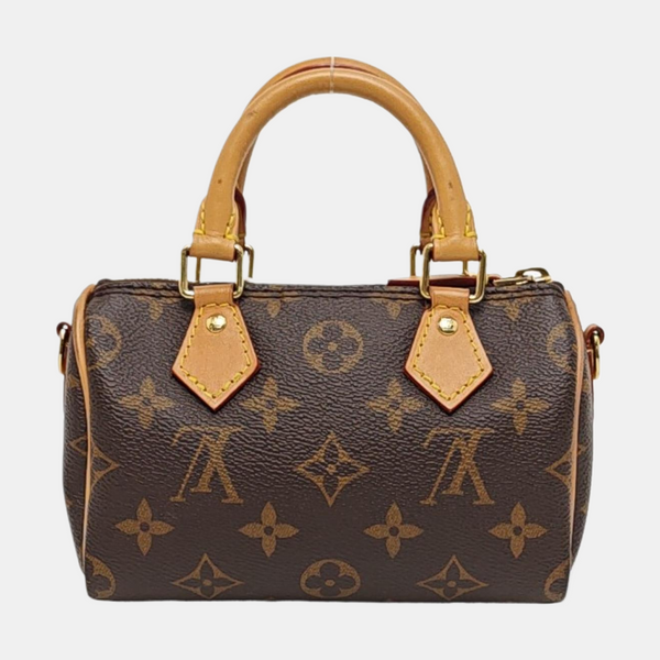 SPEEDY Nano Monogram Coated Canvas Brown