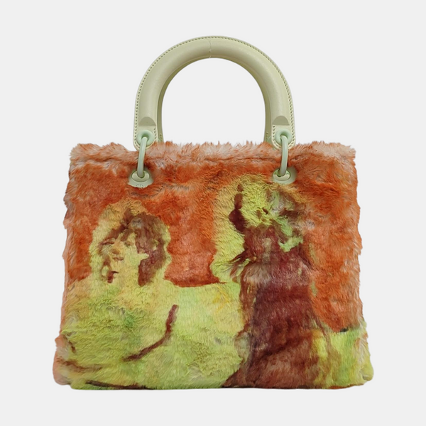 Lady Dior Medium Fur Multicolor