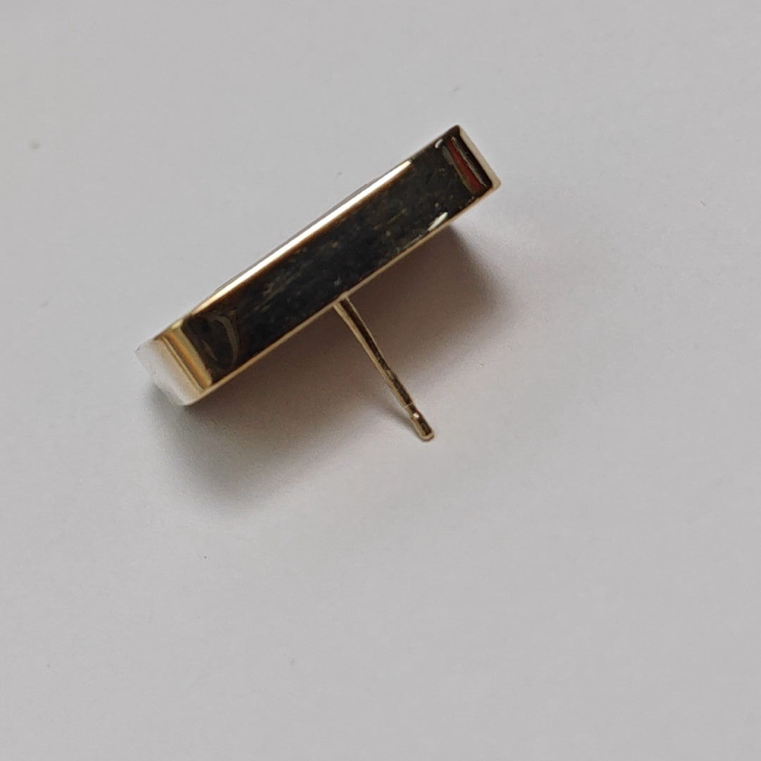 Metal Black Stud Earrings