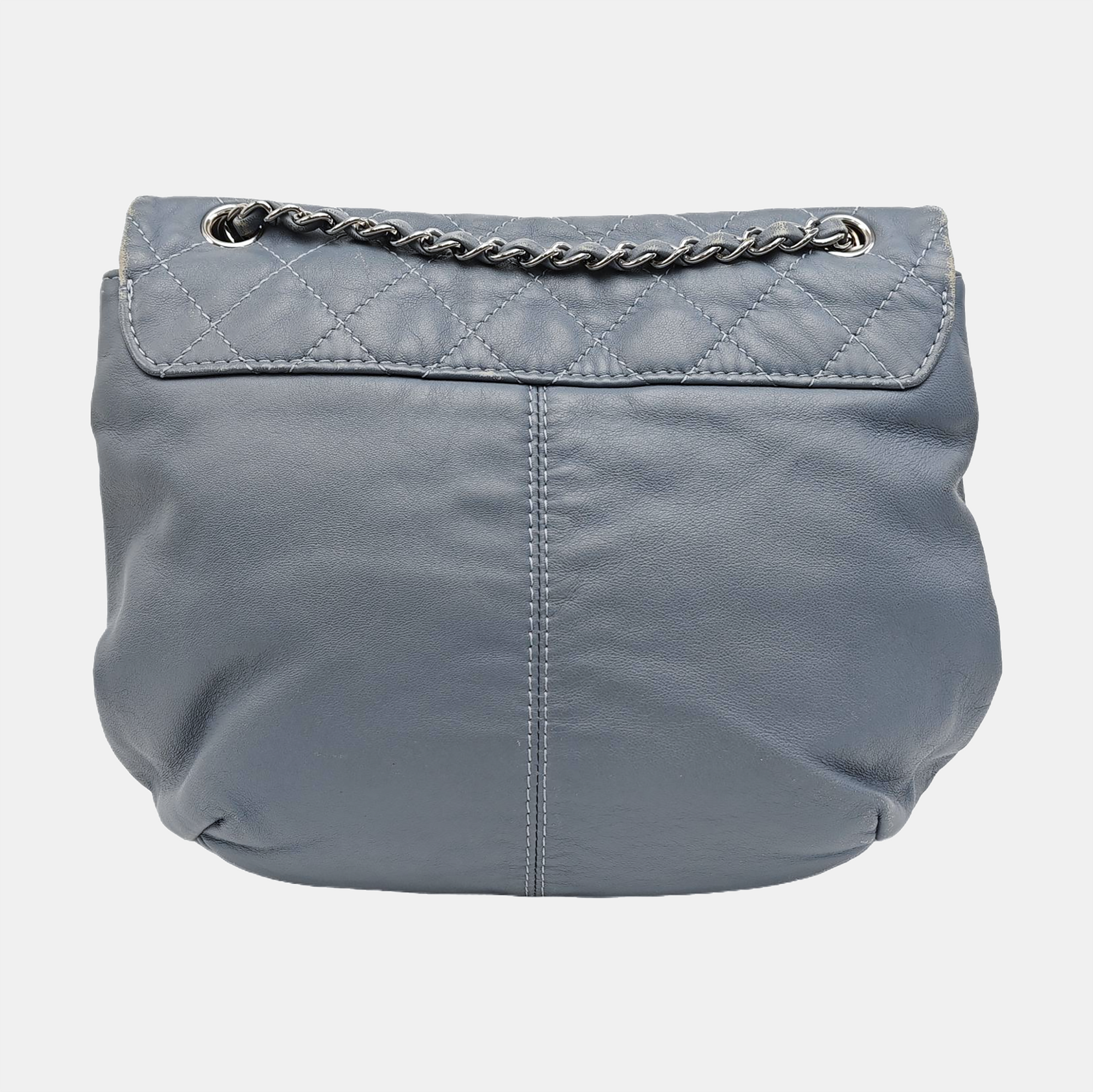 Quilted Calfskin Shoulder Bag Blue