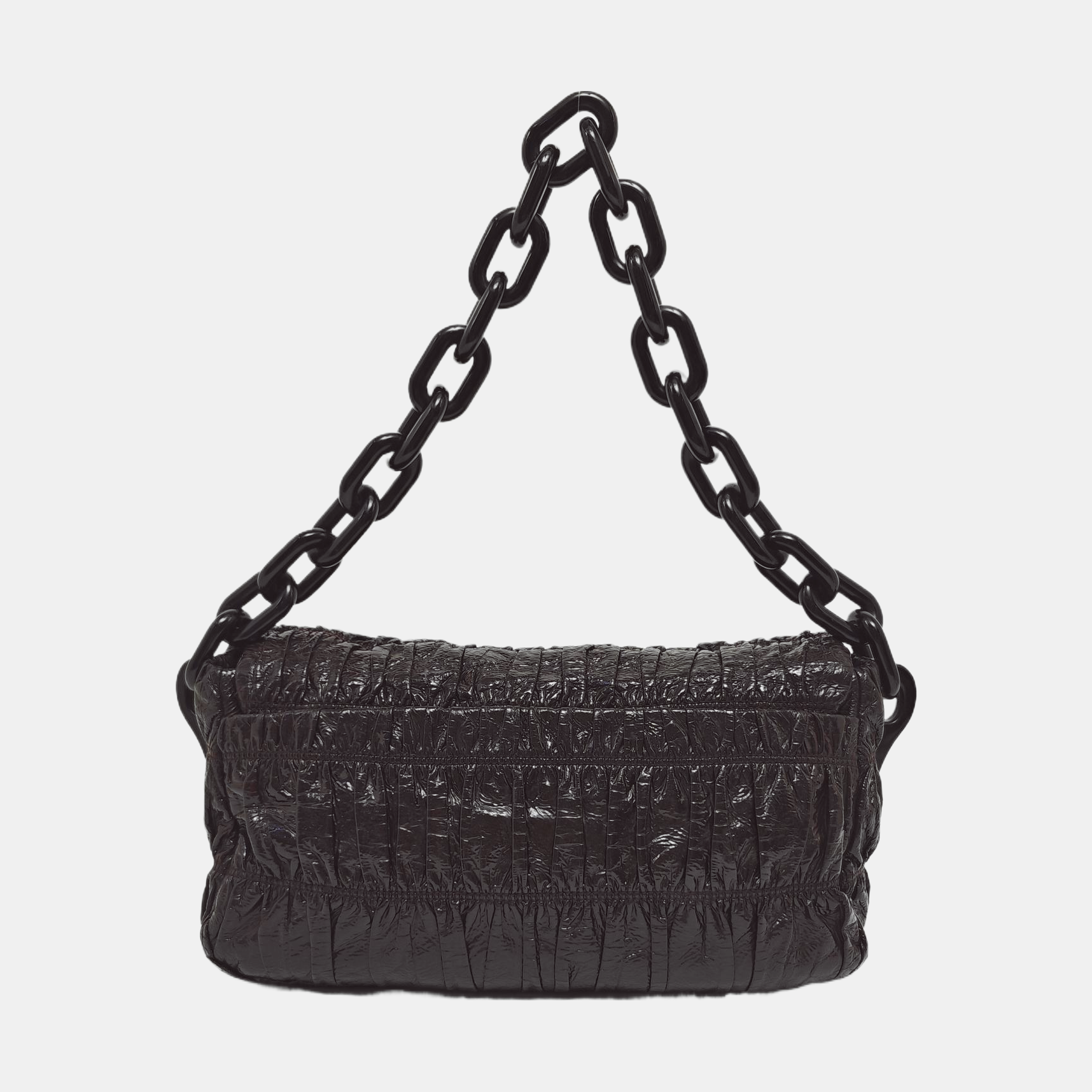 Quilted Lambskin Shoulder Bag Brown