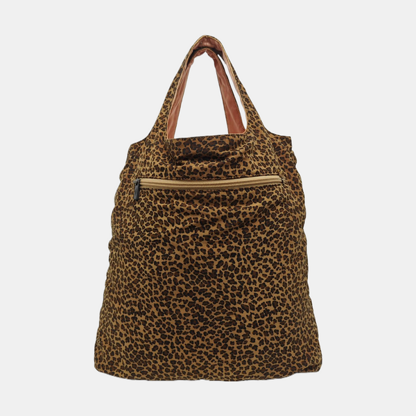 Nylon Tote Bag Brown