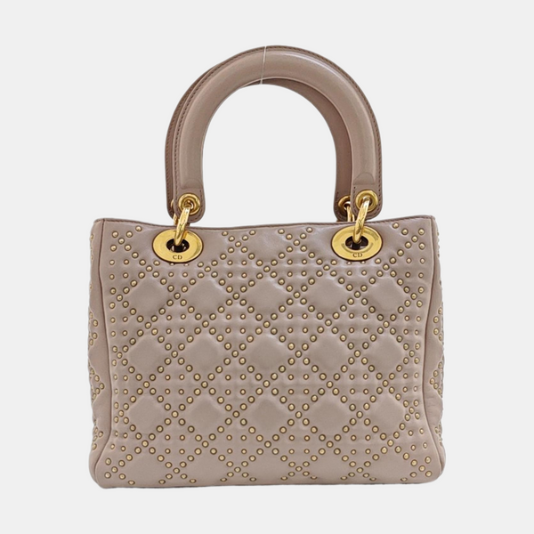 Lady Dior Medium Cannage Lambskin Beige