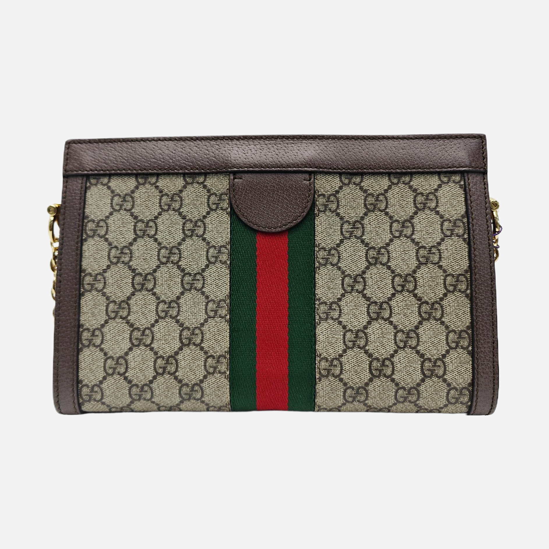 Ophidia Small Monogram Coated Canvas Beige
