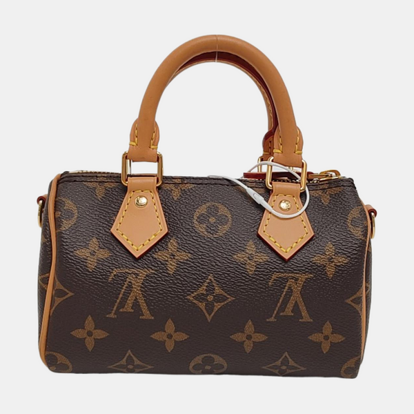 SPEEDY Nano Monogram Coated Canvas Brown