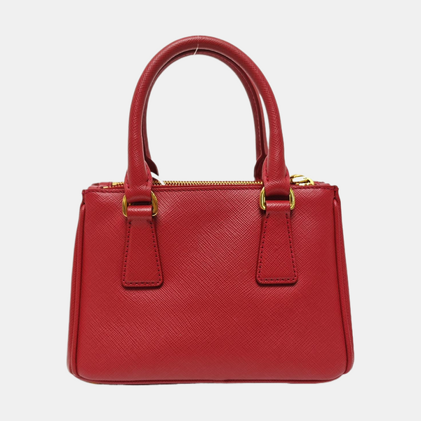 Galleria Super Mini Saffiano Calfskin Red