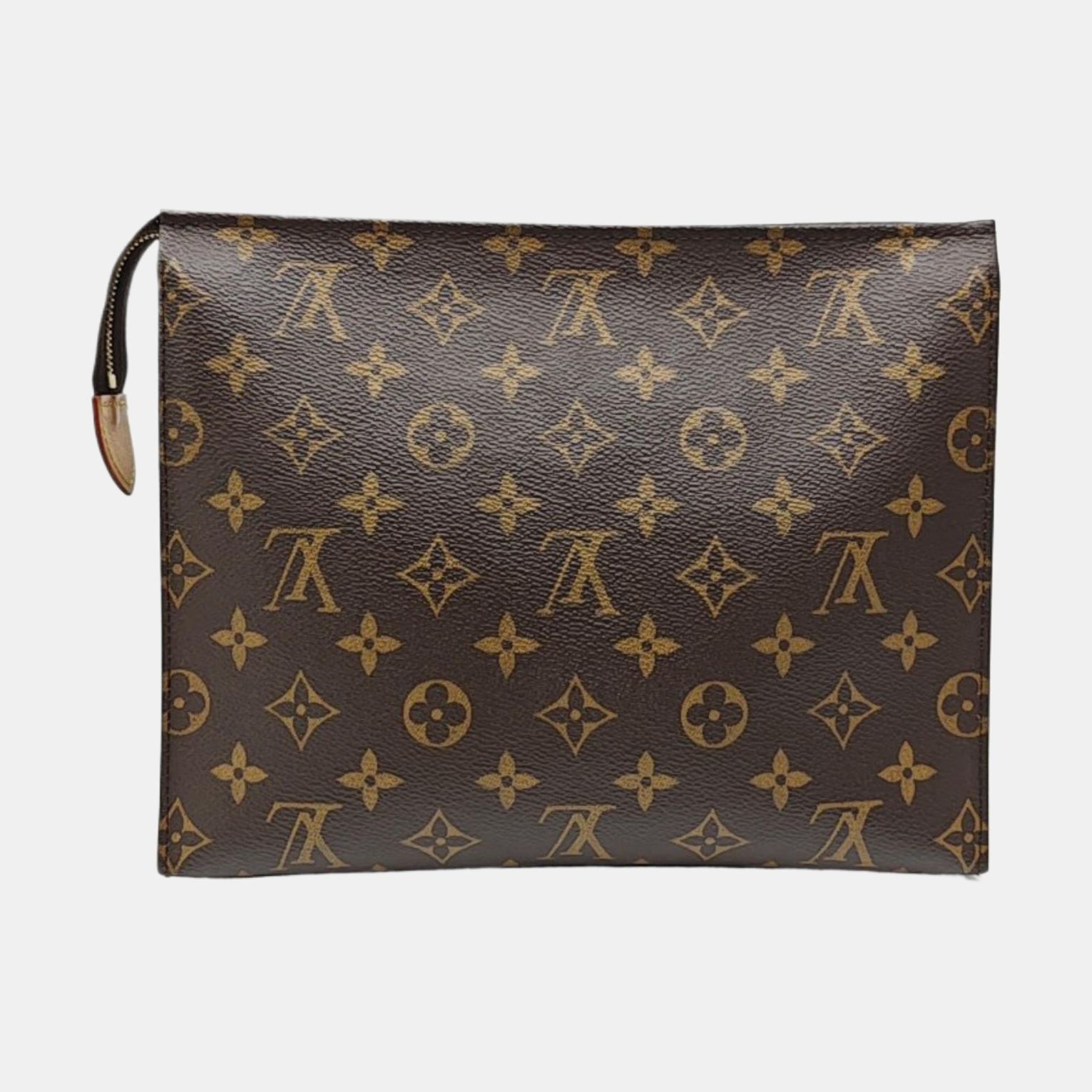 TOILET POCKET 26 Monogram Coated Canvas Brown