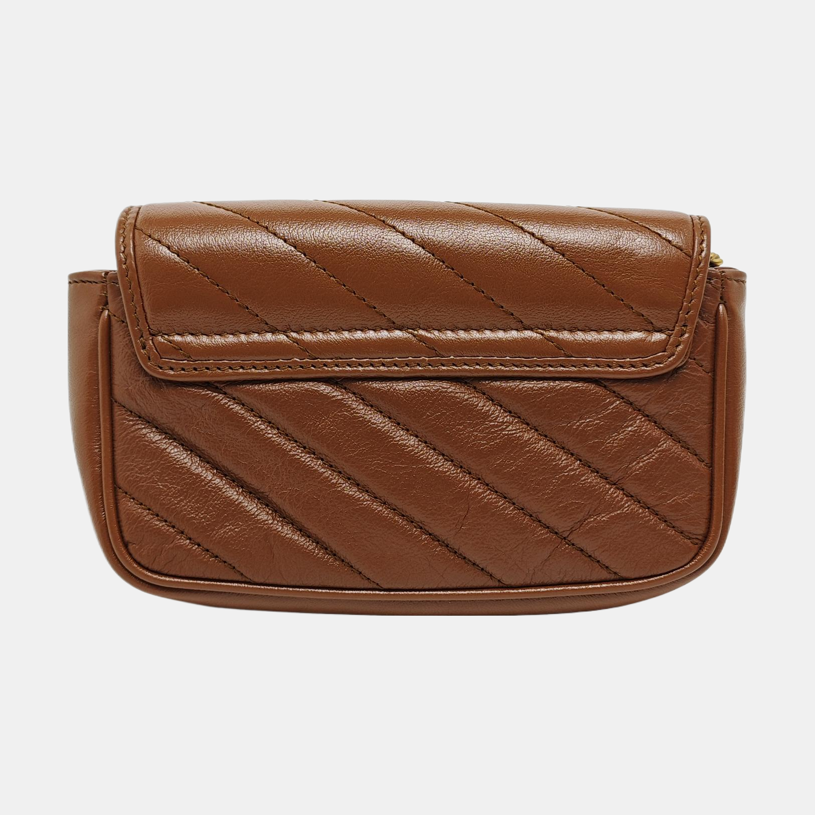 GG Marmont Mini Quilted Calfskin Brown