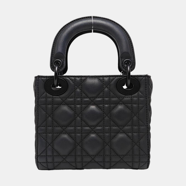 Lady Dior Mini Cannage Calfskin Black