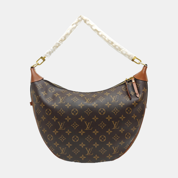 LOOP HOBO Monogram Coated Canvas Brown
