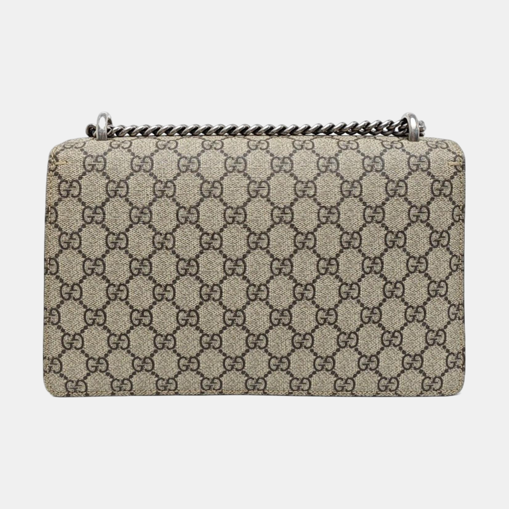 Dionysus Small Monogram Coated Canvas Beige