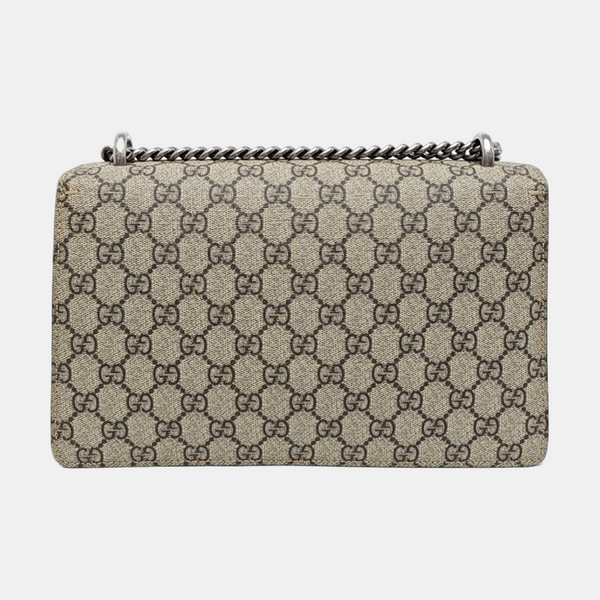 Dionysus Small Monogram Coated Canvas Beige