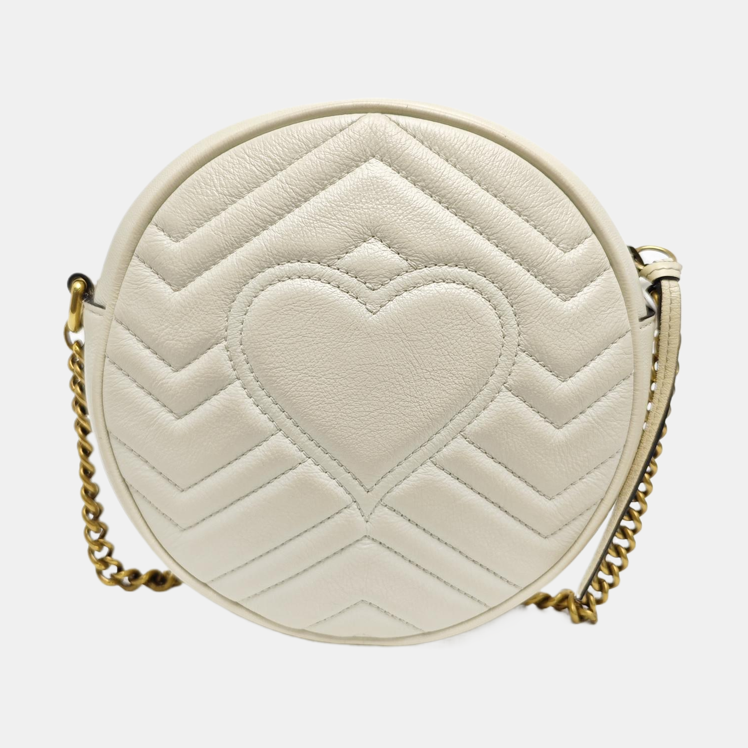 GG Marmont Mini Quilted Calfskin White