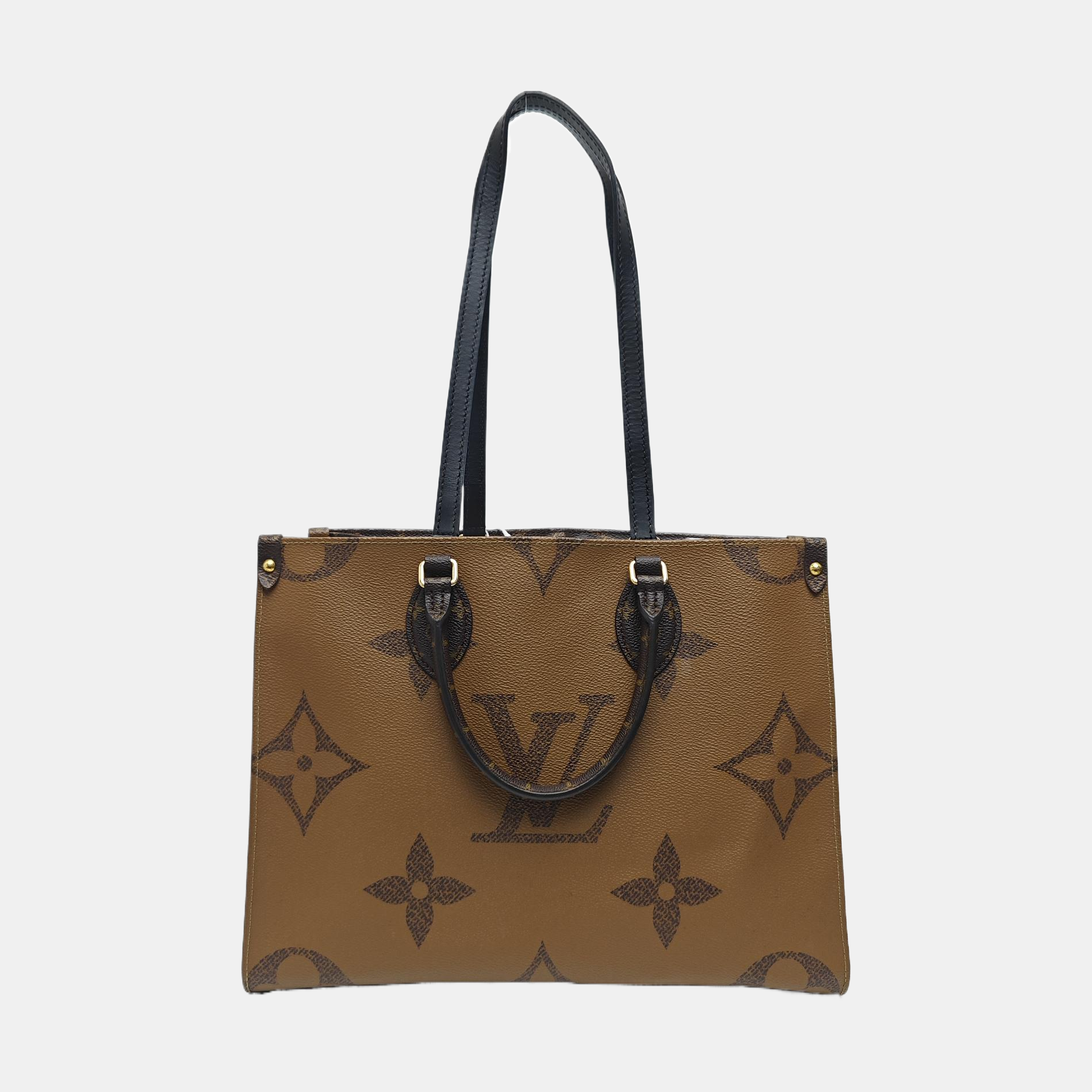 ONTHEGO MM Monogram Coated Canvas Brown