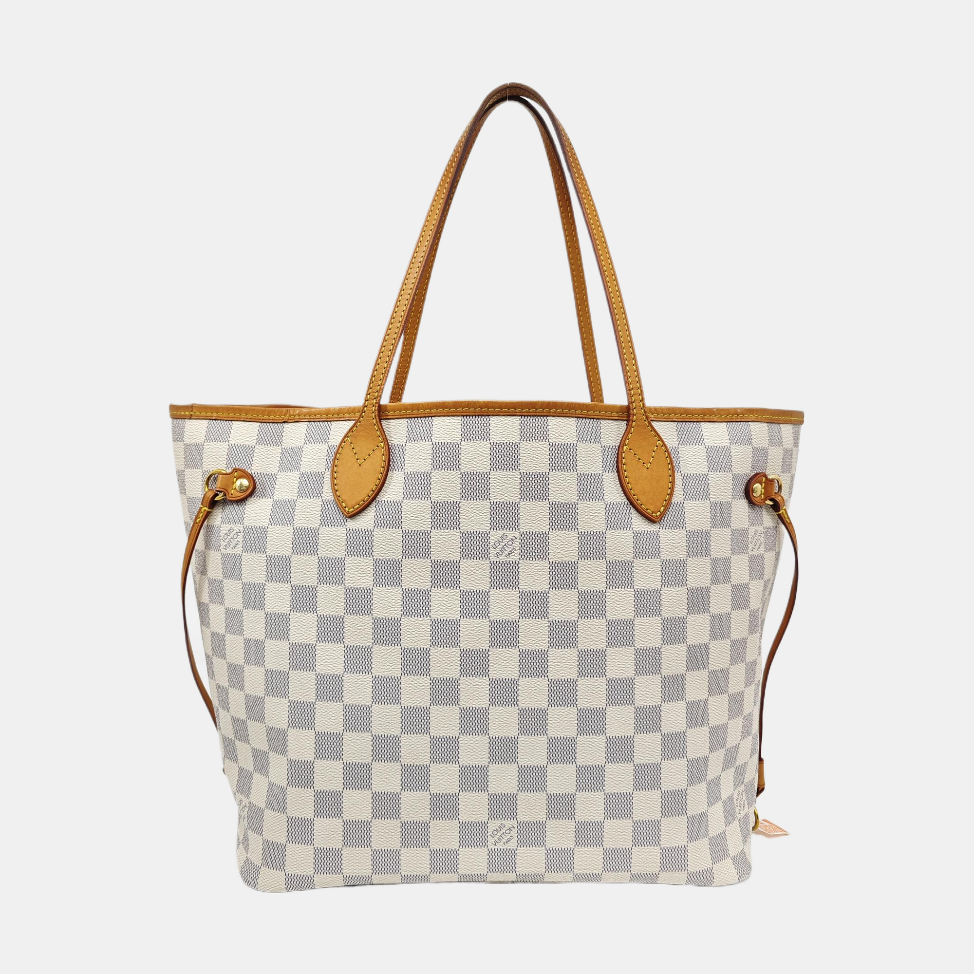 NEVERFULL MM Damier Azur Coated Canvas White