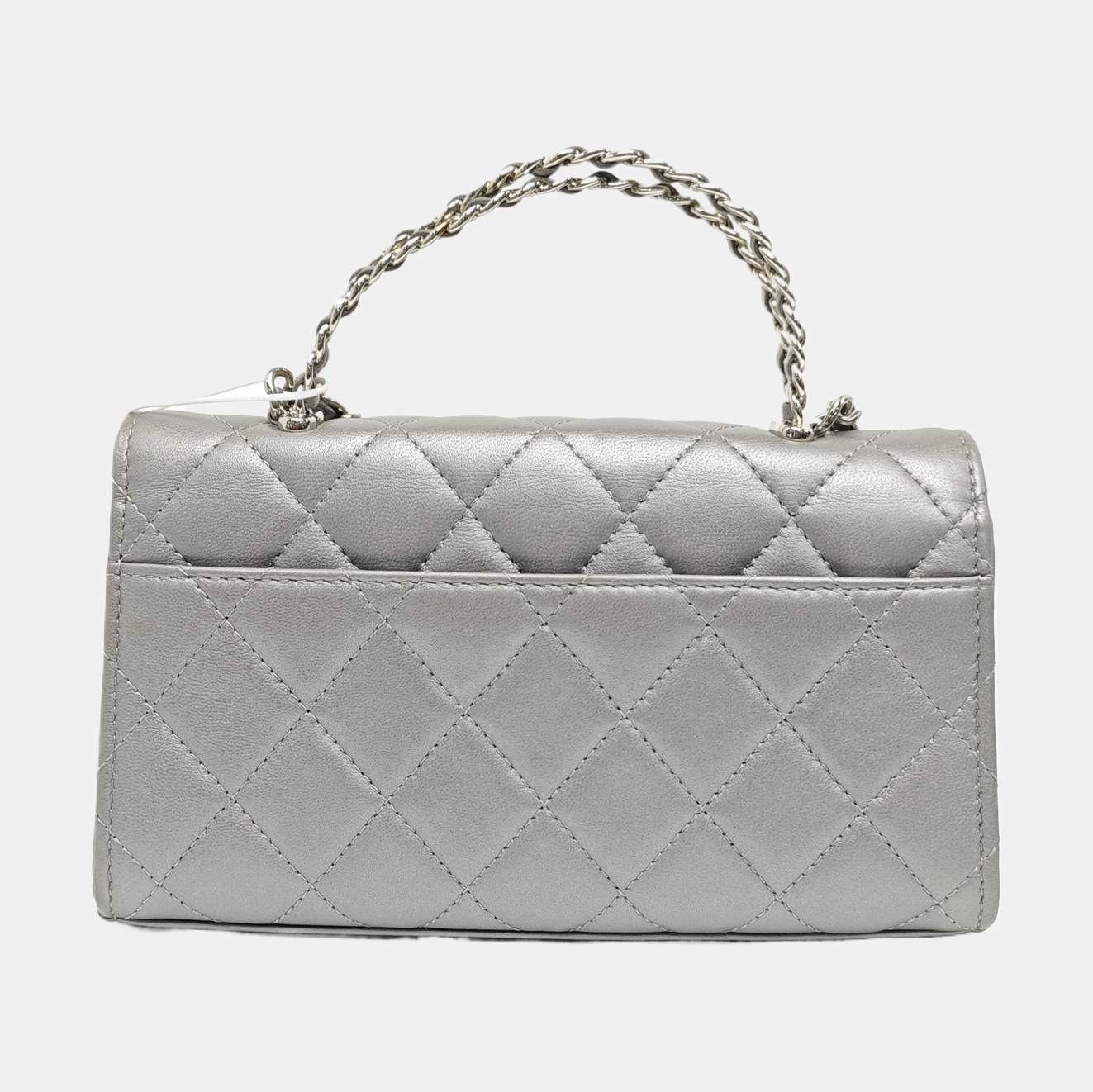 Quilted Lambskin Shoulder Bag Silver