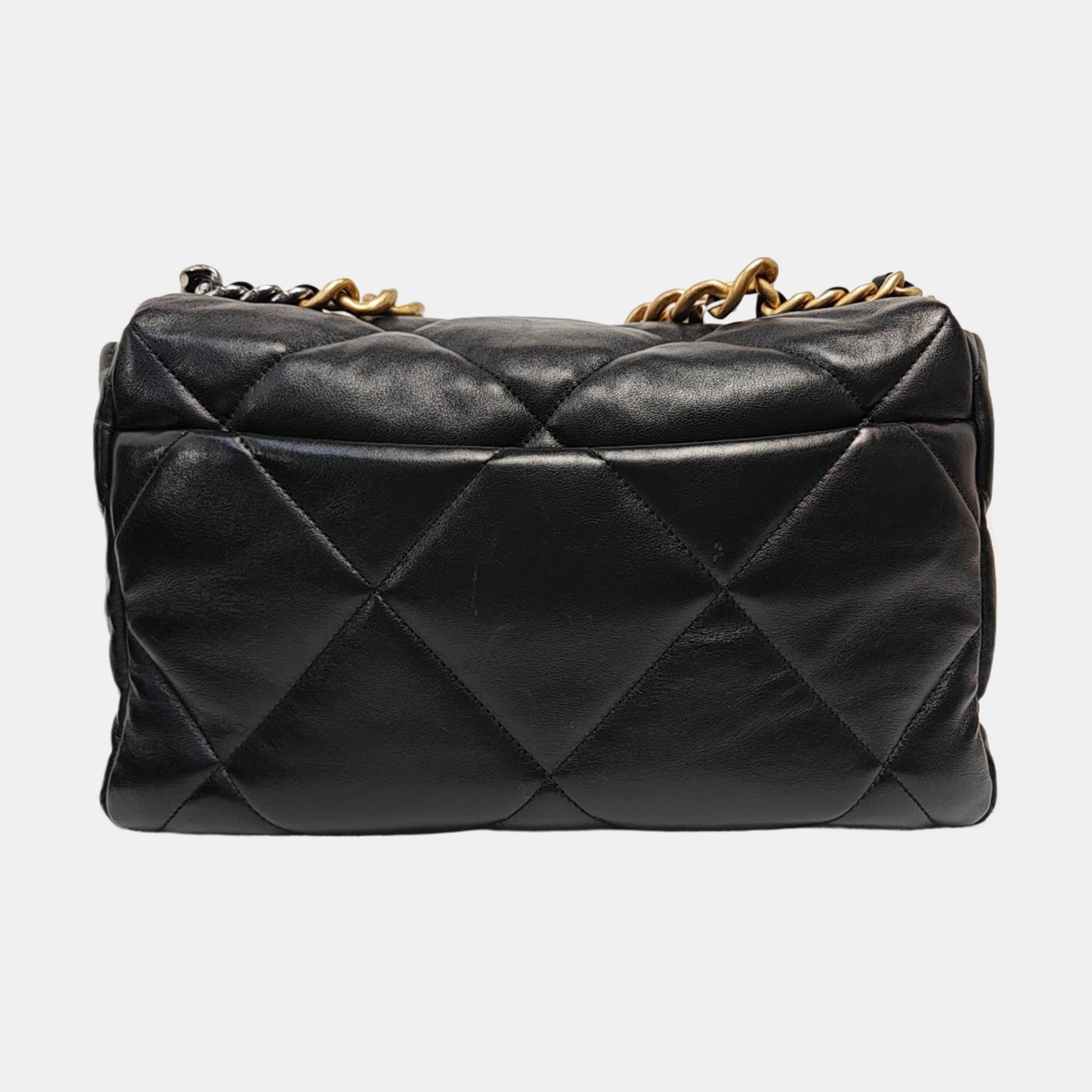 CHANEL 19 Large Quilted Lambskin Black