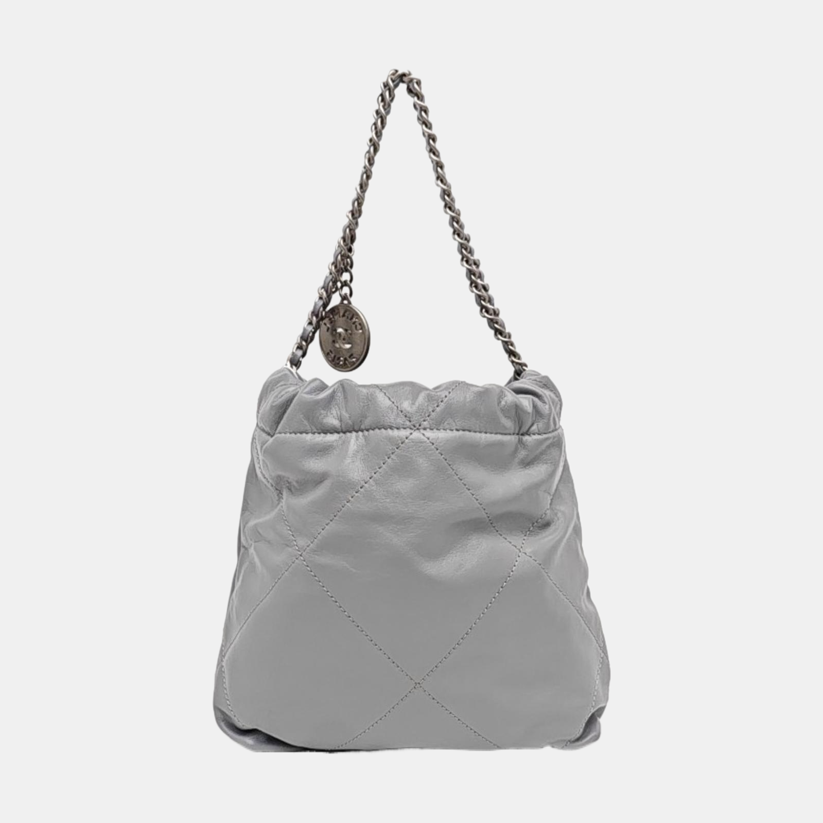 CHANEL 22 Mini Quilted Calfskin Gray