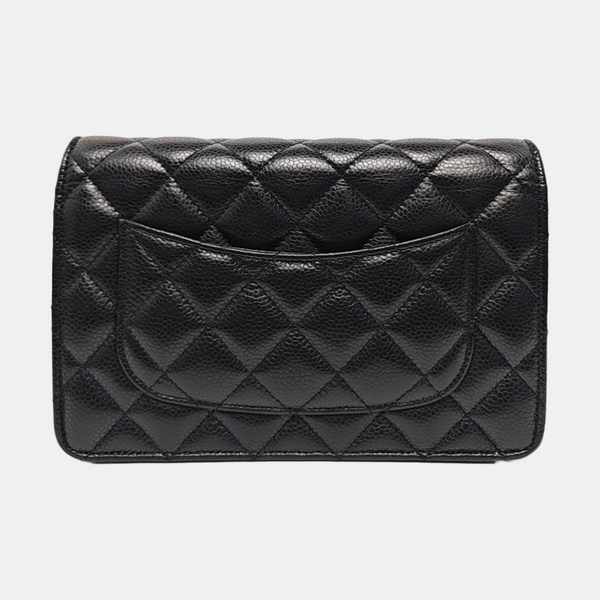 WOC Quilted Grained Calfskin Black