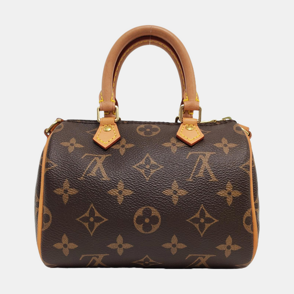 SPEEDY Nano Monogram Coated Canvas Brown