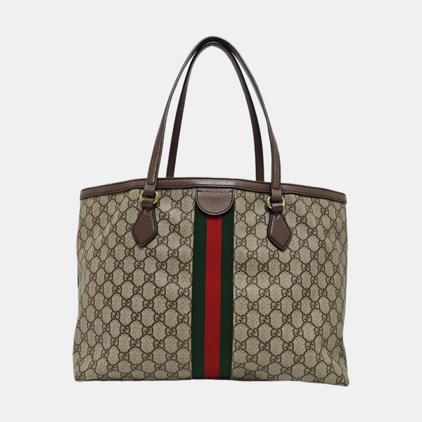 Monogram Coated Canvas Tote Bag Brown