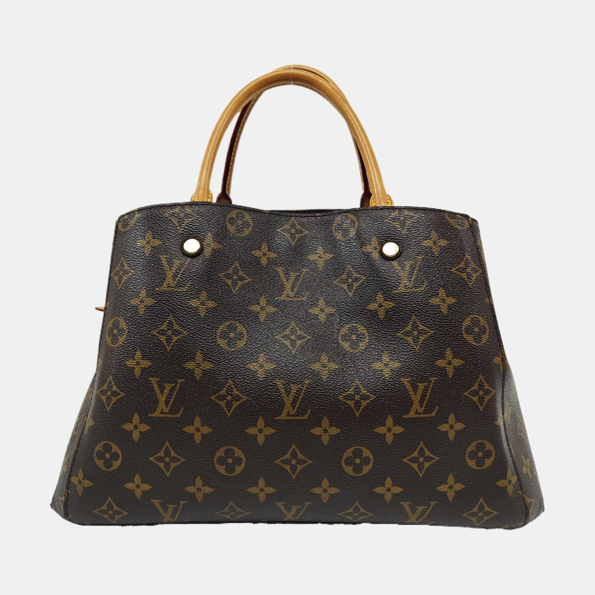 MONTAIGNE Monogram Coated Canvas Brown
