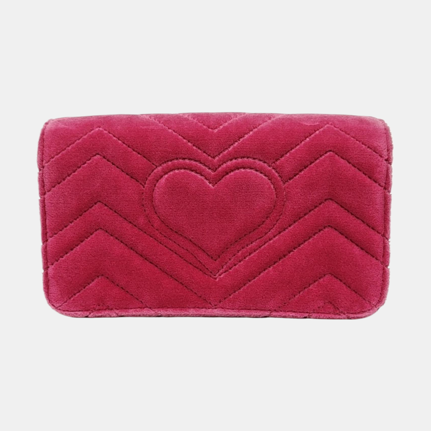 GG Marmont Super Mini Quilted Velvet Pink