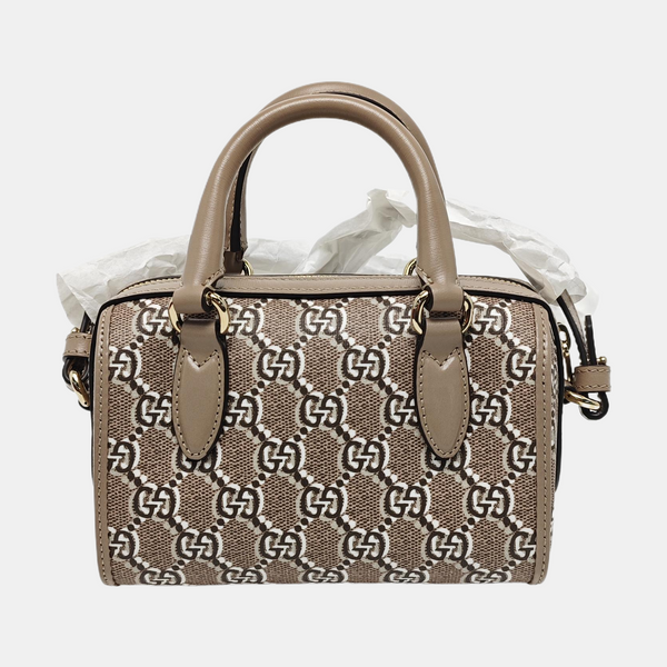 Monogram Coated Canvas Shoulder Bag Super Mini Gray