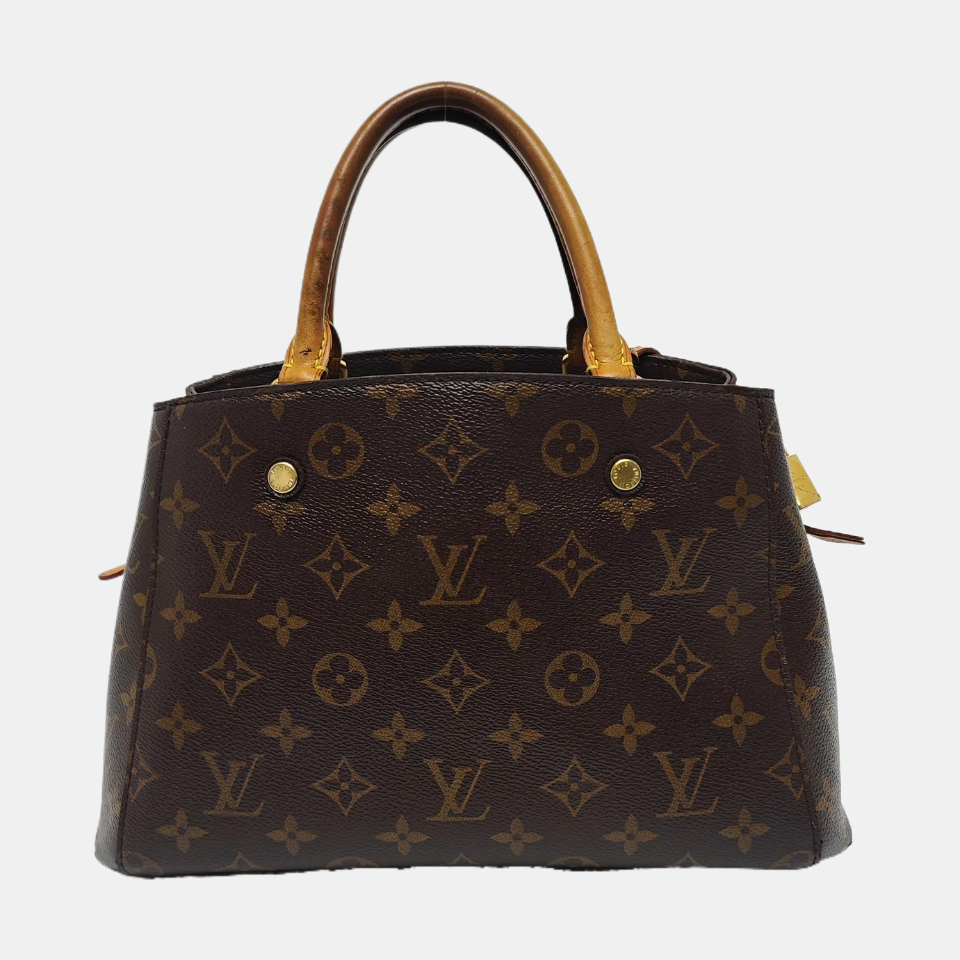 MONTAIGNE BB Monogram Coated Canvas Brown