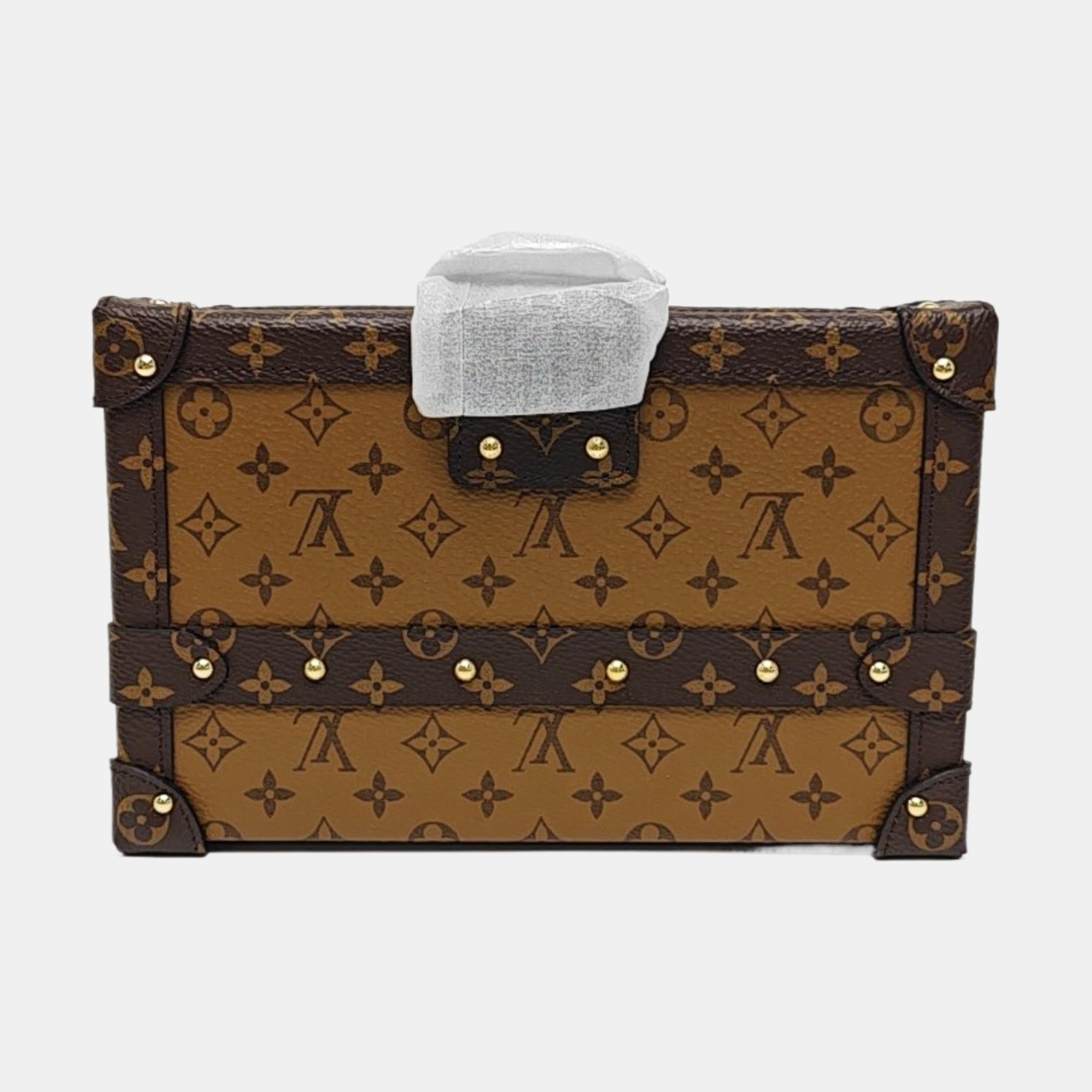 PETITE MALLE Monogram Coated Canvas Brown