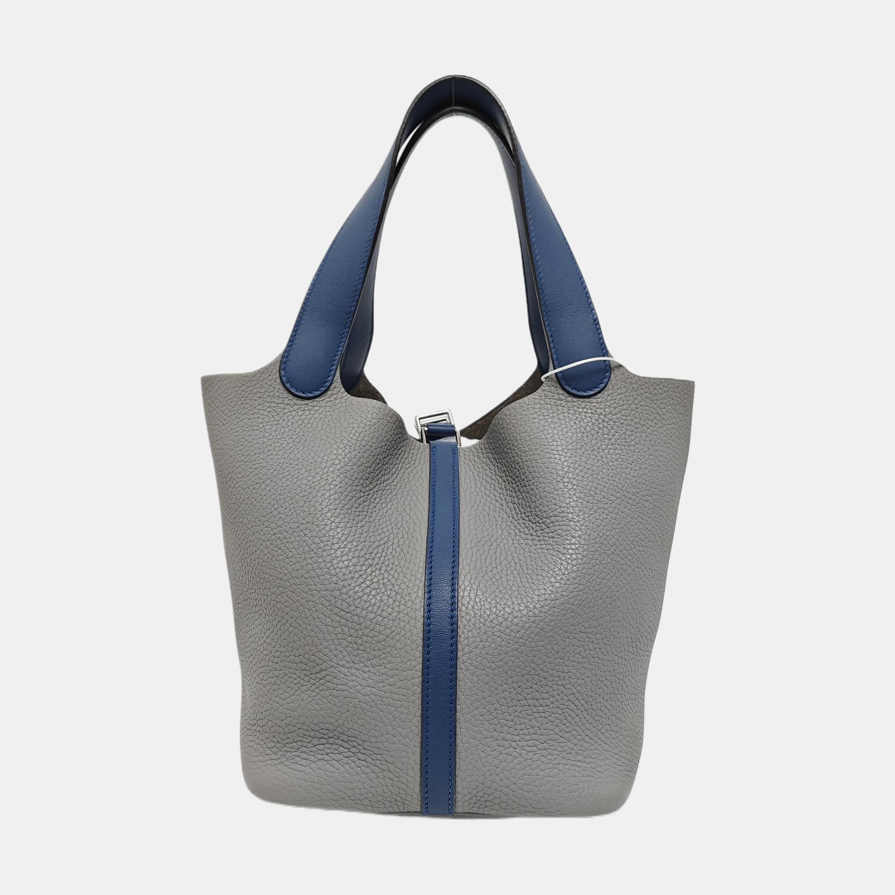 Authenticated pre-owned  Picotin Lock 22 Clemence Blue - Bucket Bag at Looply
