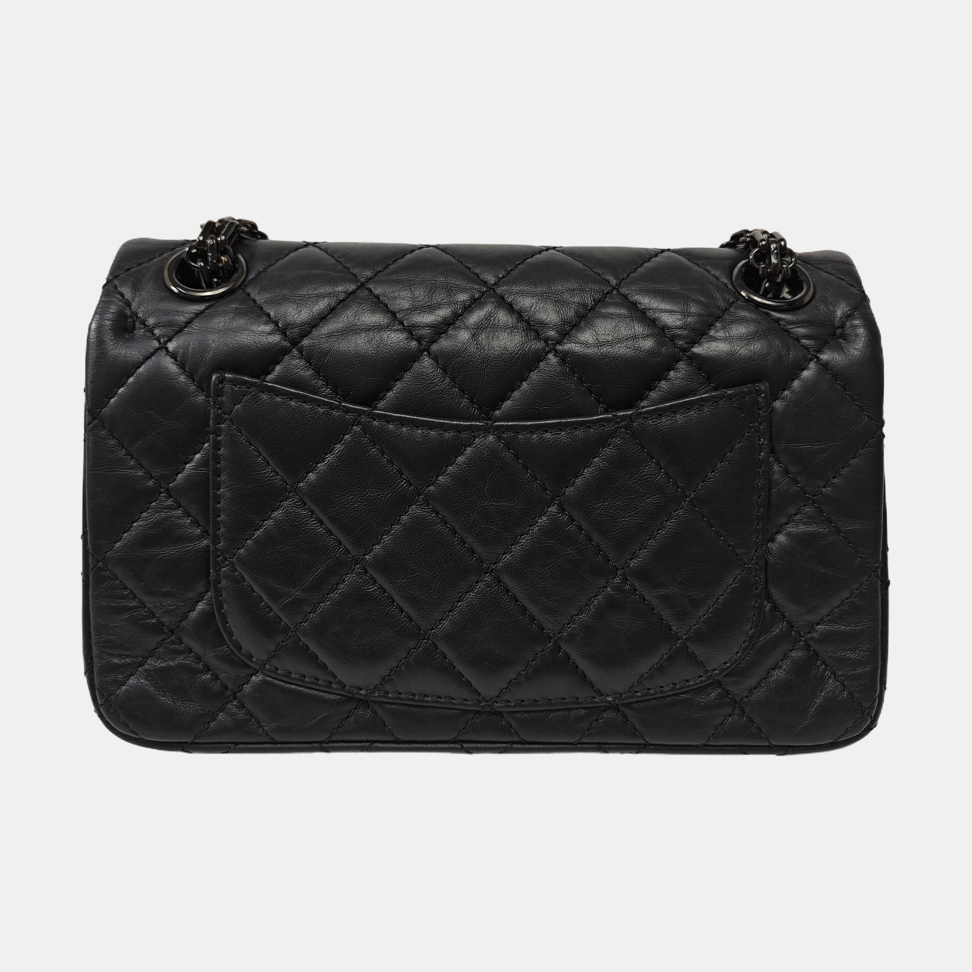 2.55 224 (mini) Quilted Calfskin Black