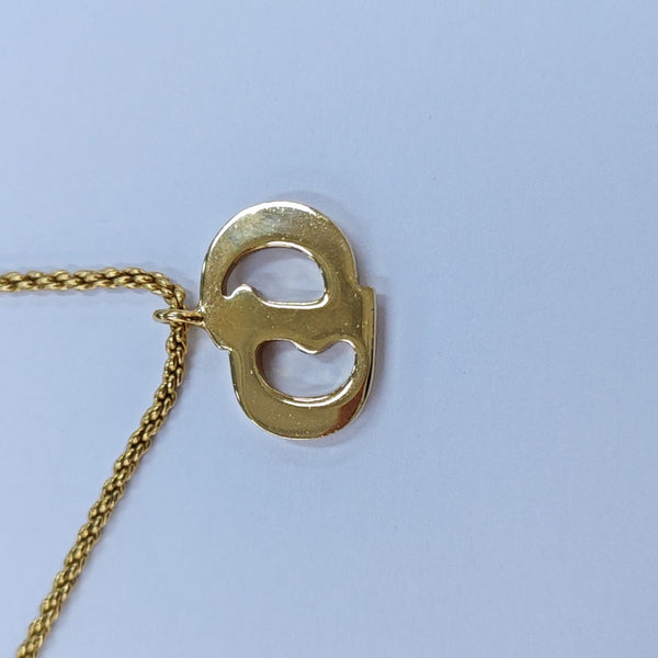 Twist Round Metal Gold Necklace