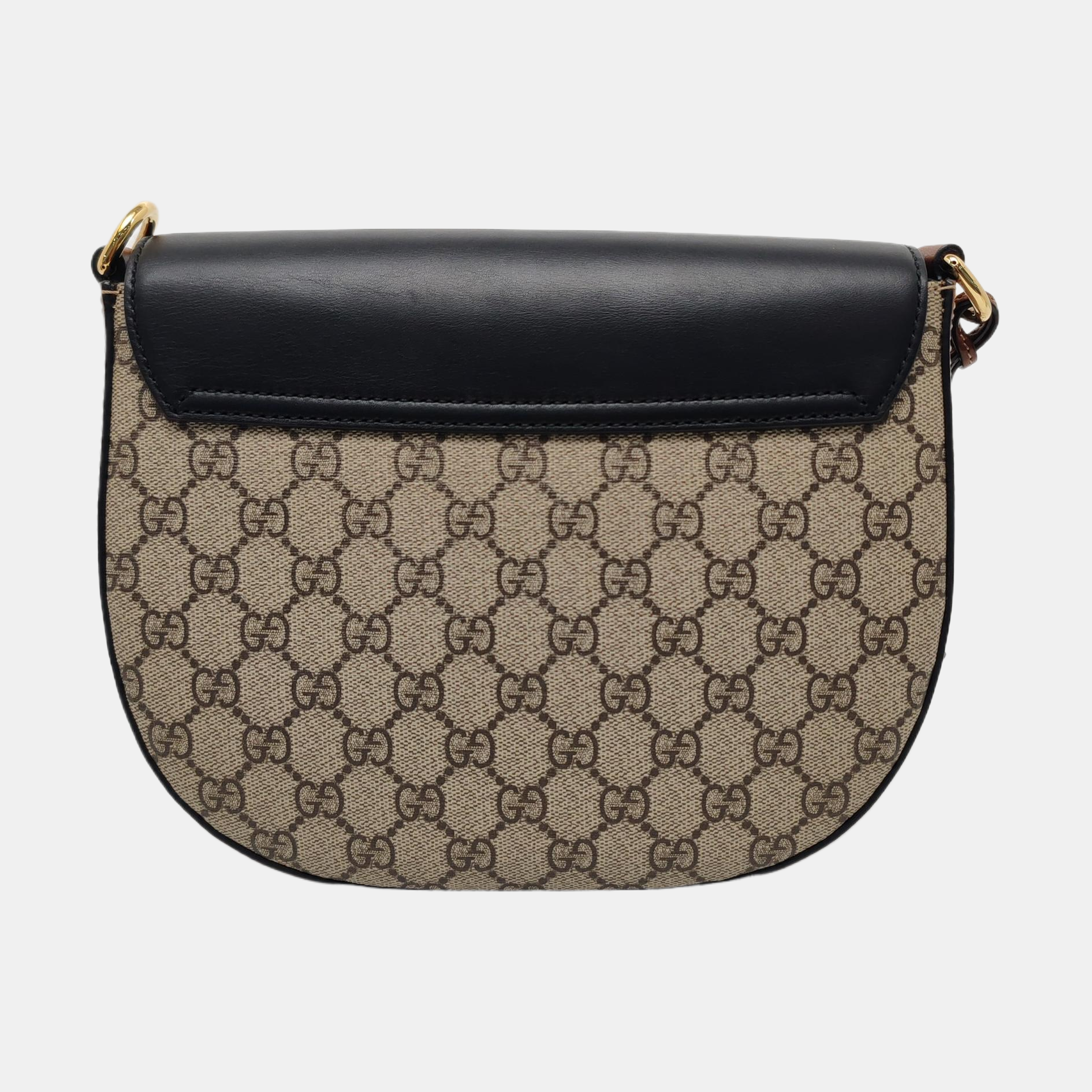 Padlock Medium Monogram Coated Canvas Beige