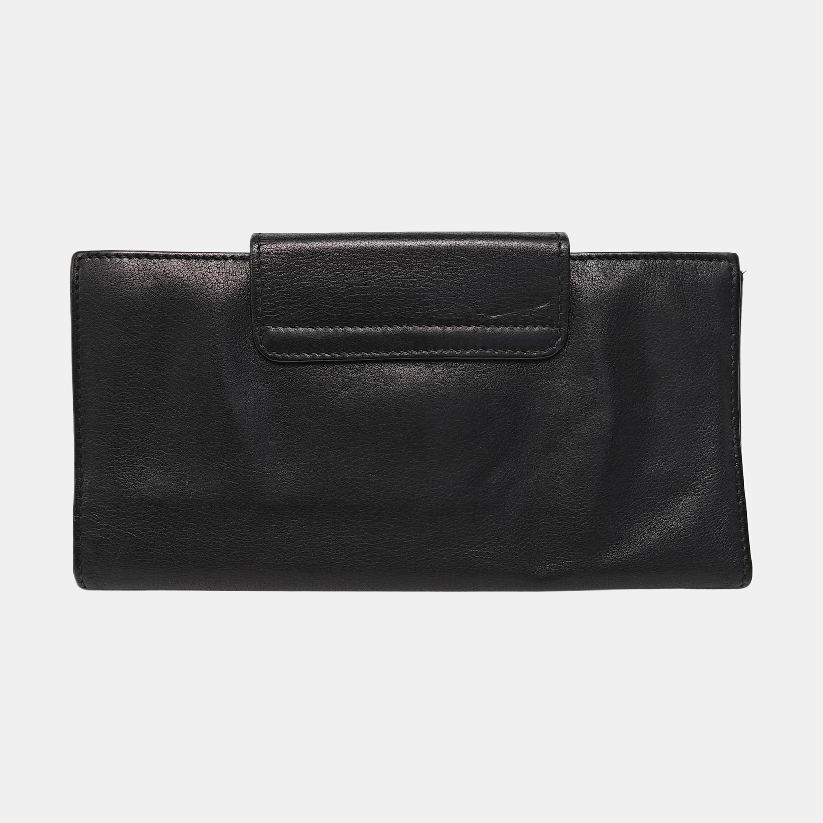 Gancio Calfskin Black Wallet