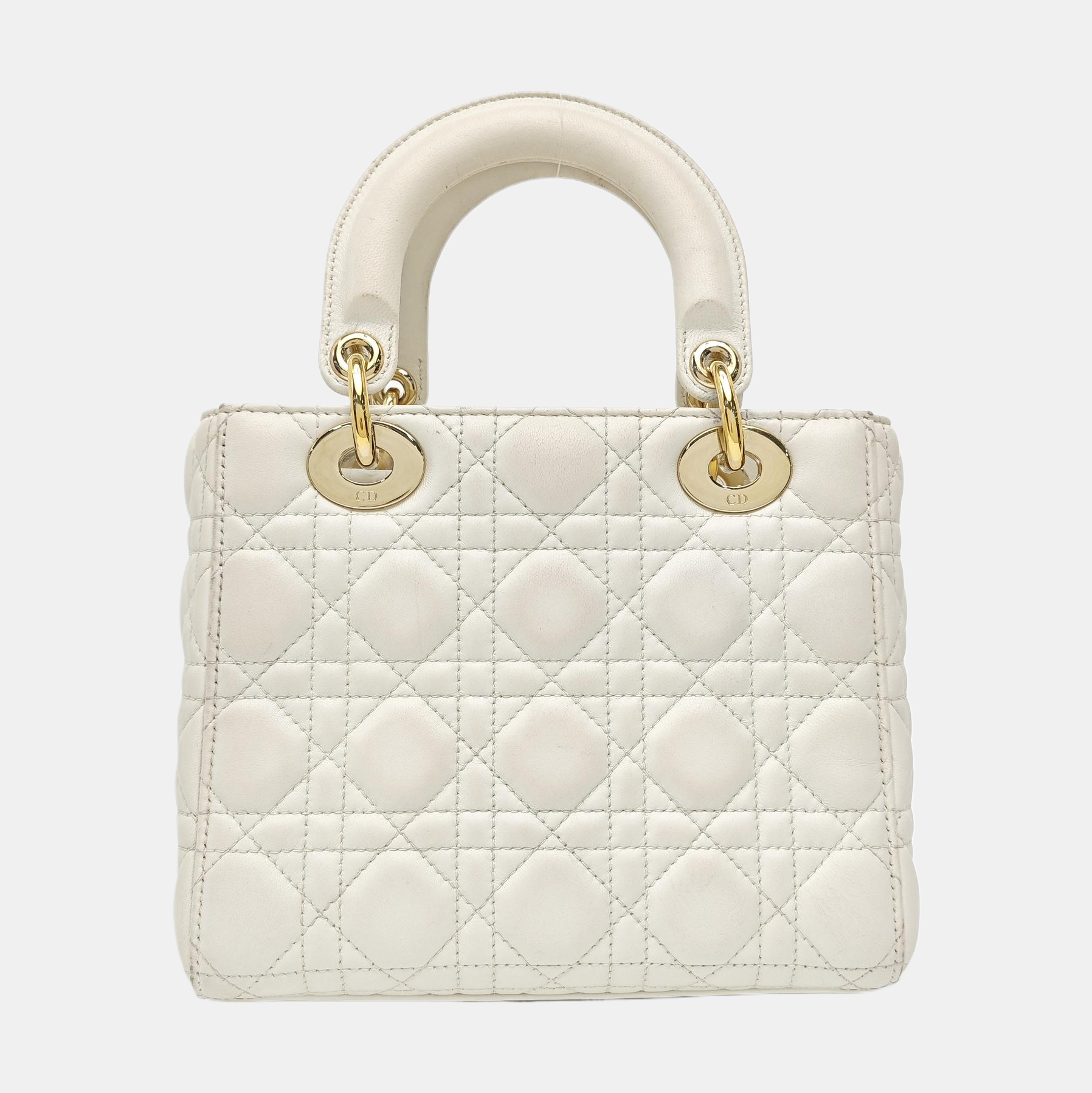 Lady Dior Small Cannage Lambskin White