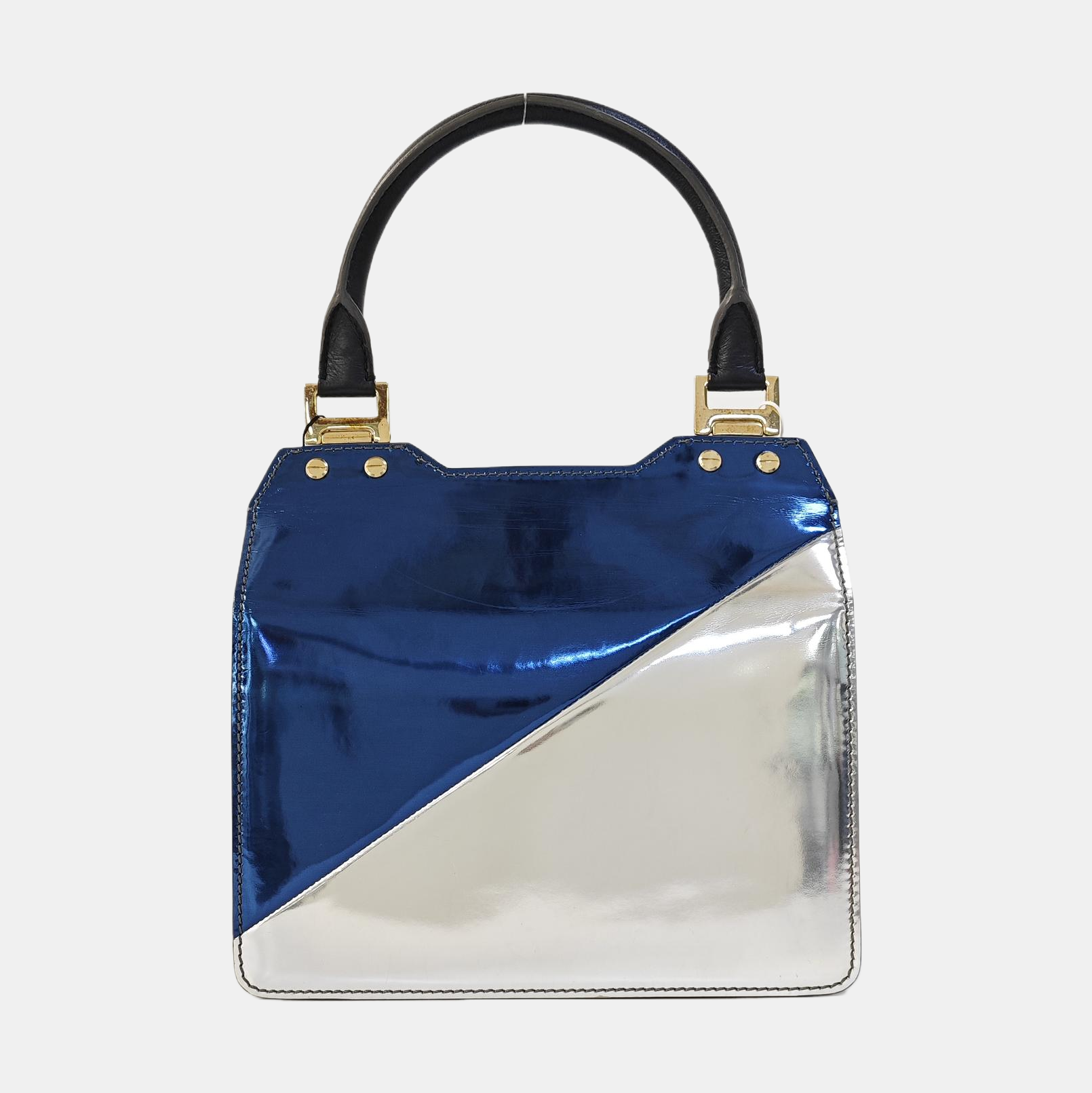 Calfskin Shoulder Bag Blue
