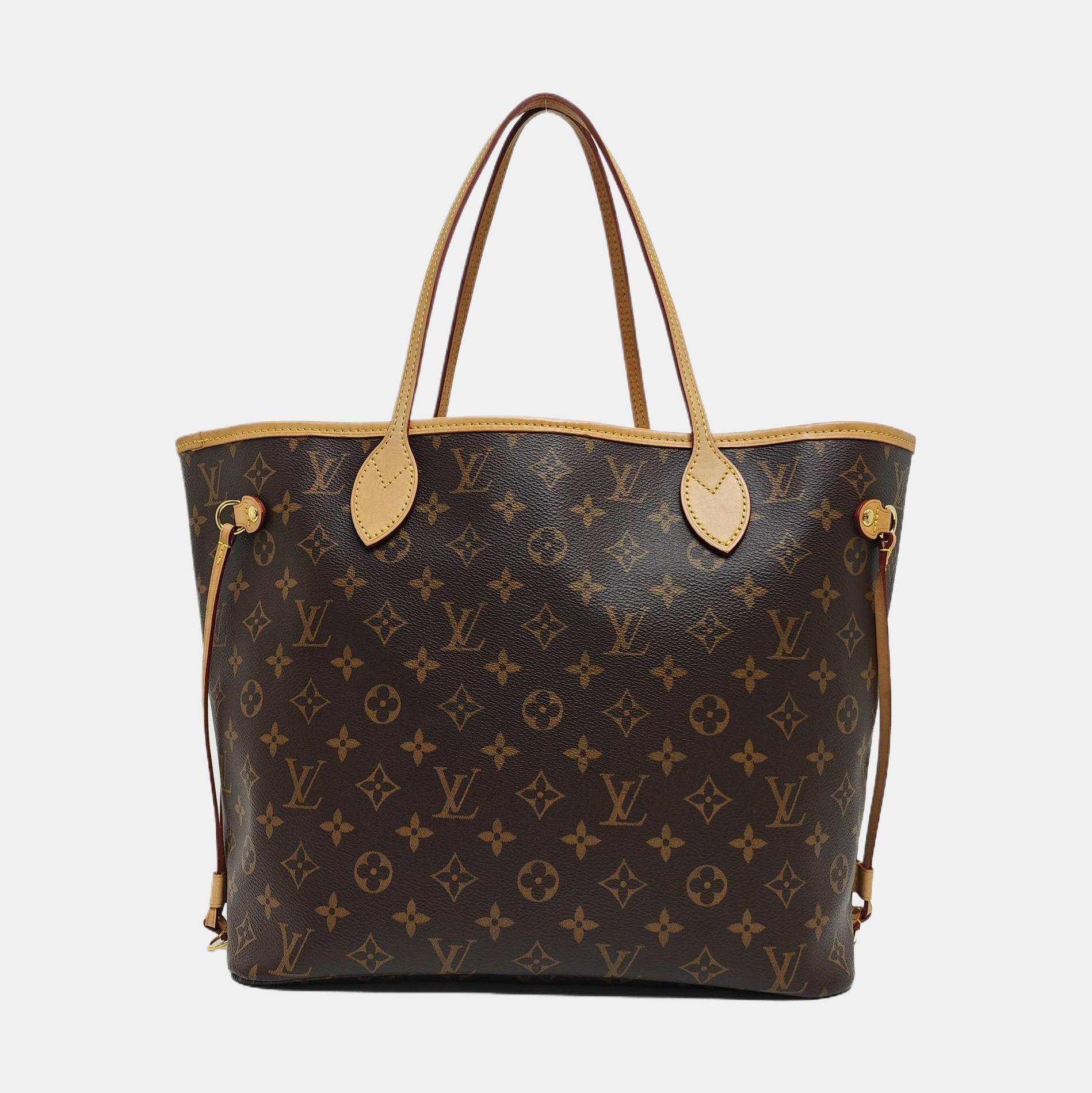 NEVERFULL MM Monogram Coated Canvas Brown