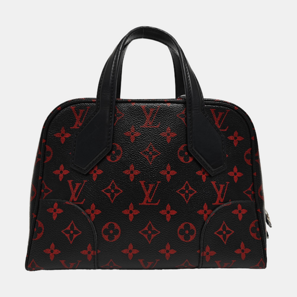 Monogram Coated Canvas Shoulder Bag Black